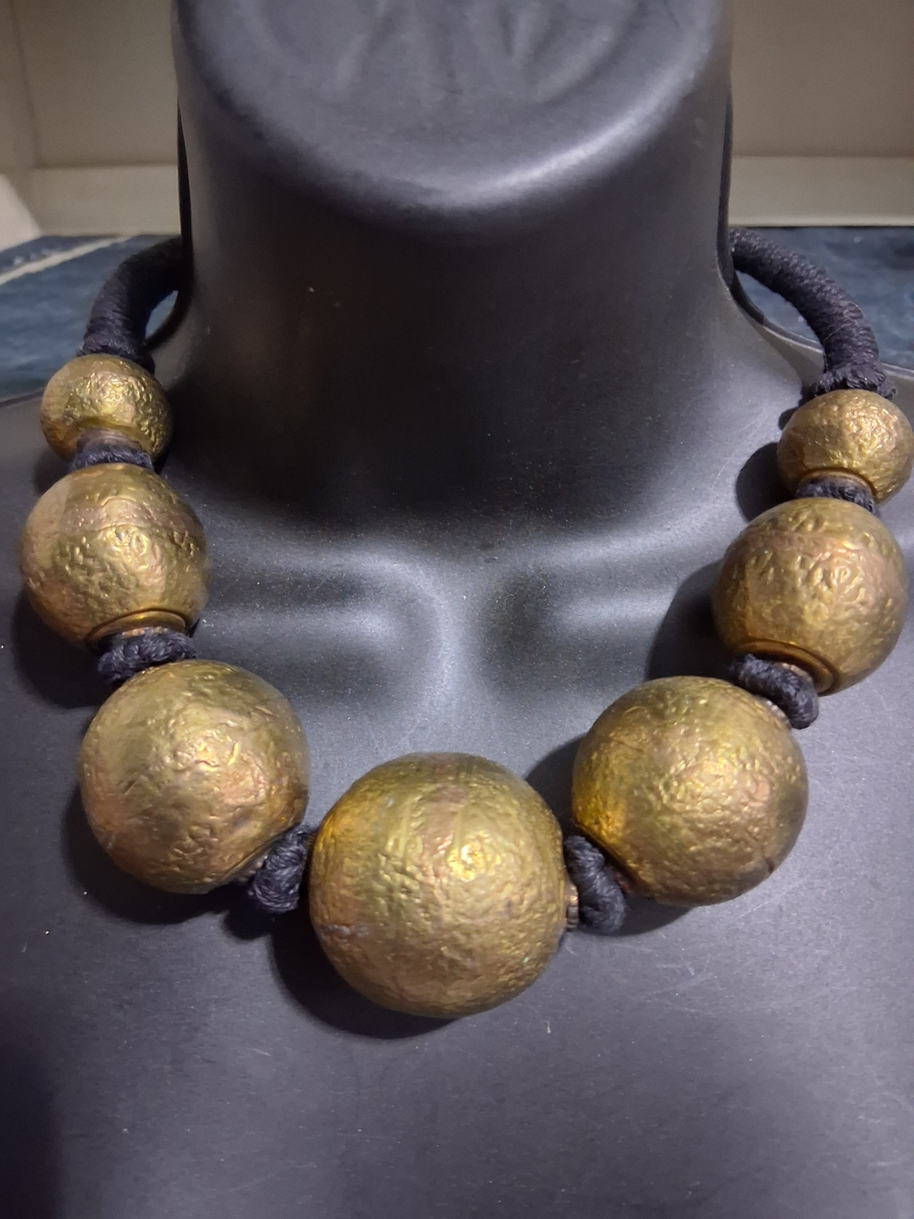 Iris Apfel Bajalia Gold Tone Statement Bead Necklace - Elegant Women's Jewelry